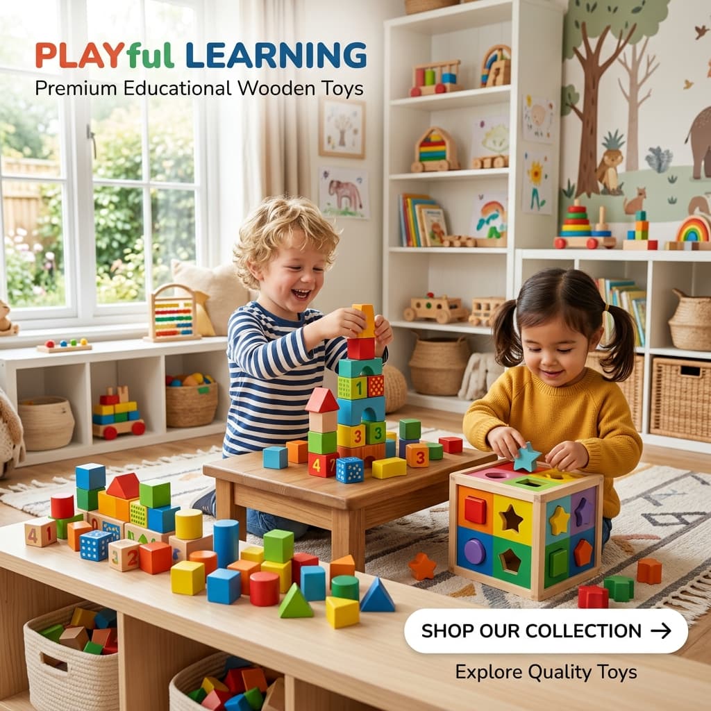 Educational Toy Banner 1 - Wooden Blocks