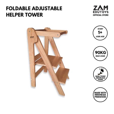 ZAM Edutoys - Foldable Adjustable Helper Tower / Learning Tower Belum Dirakit