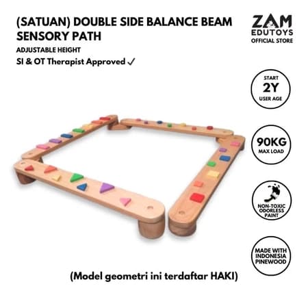 ZAM Edutoys - Double Side Balance Beam Sensory Path